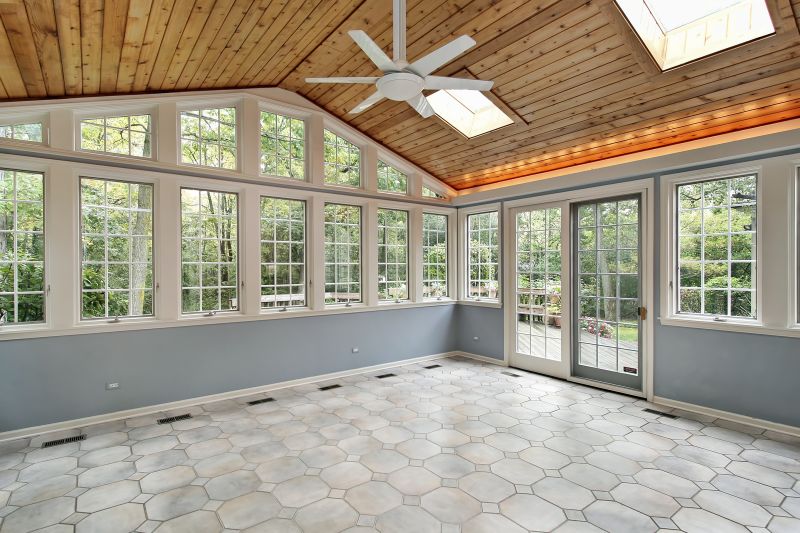 Winter Sunroom with Snow